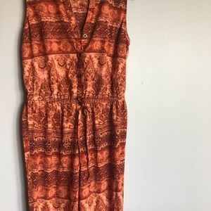 Sleeveless Jumpsuit | Paisley Print | Size Small